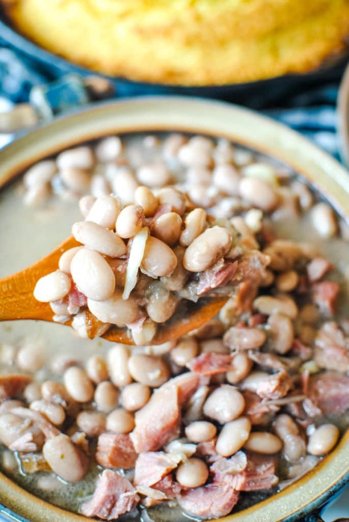 pinto beans seasoned with ham