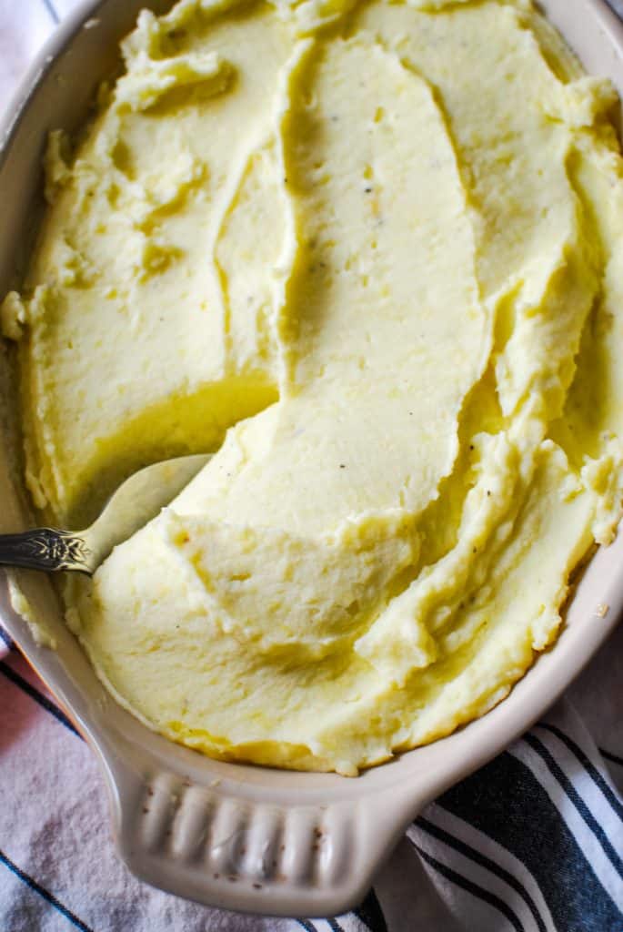 creamy mashed potatoes for a prime rib side dish