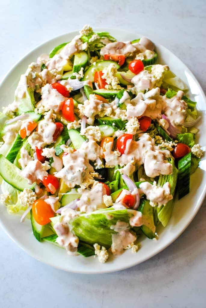 platter of mini wedge salads