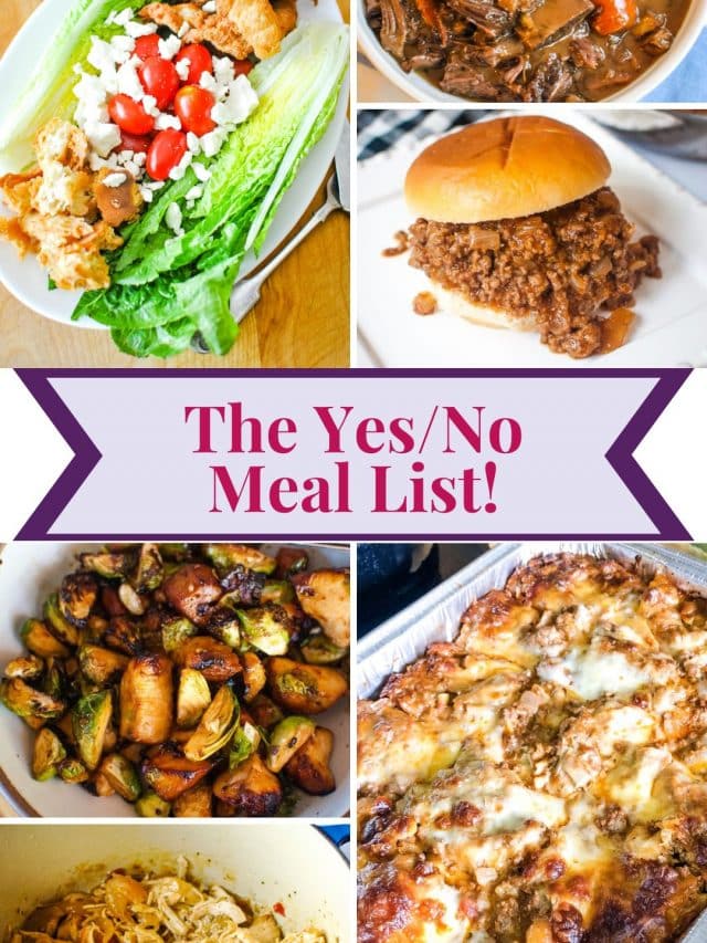 The Yes/No Meal List!