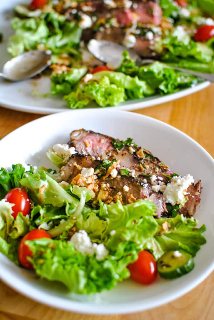 Steak Salad with homemade balsamic vinaigrette