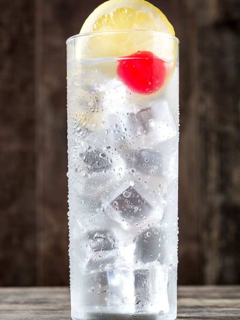 highball glass for a tom collins cocktail