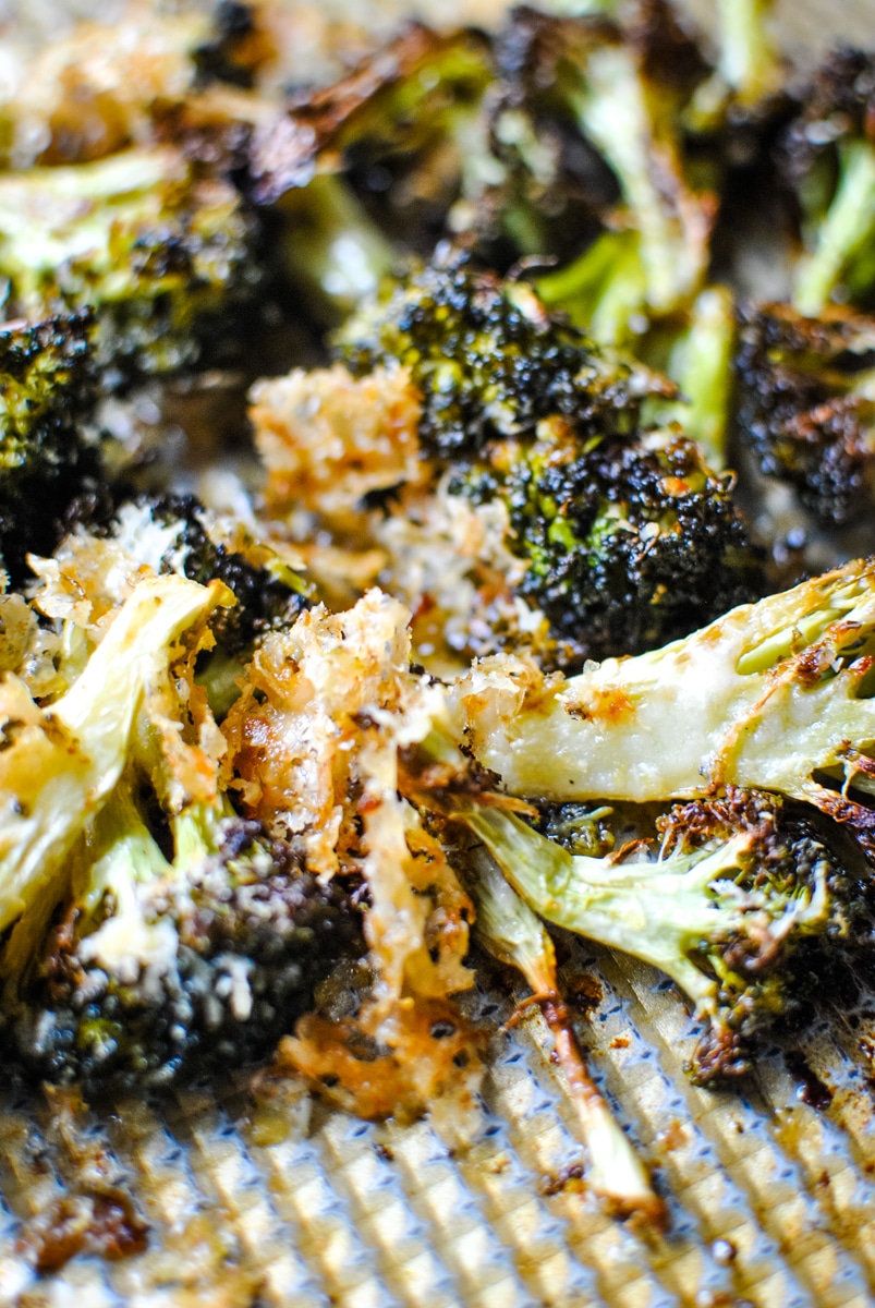 Easy Roasted Broccoli with Parmesan (3 ingredients)