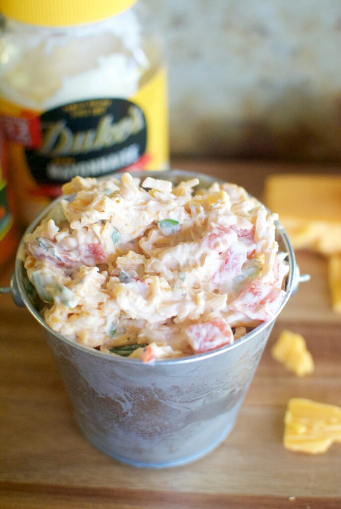 homemade pimento cheese recipe, a traditional southern easter dinner menu recipe