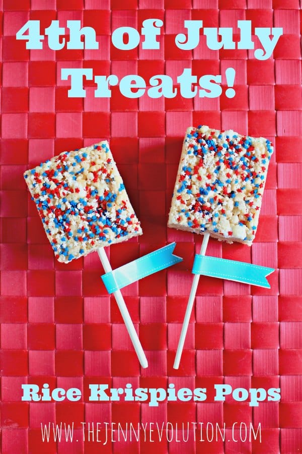 4th of July Rice Krispies Pops on a Stick