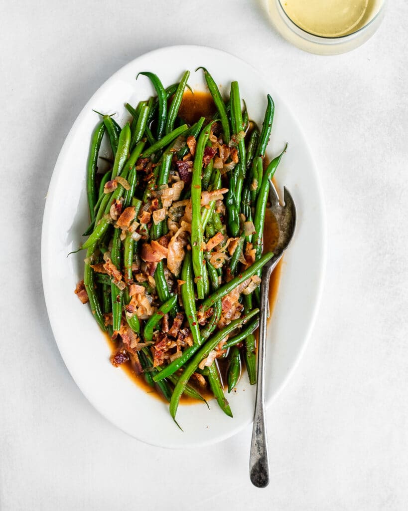 slow braised green bean recipe with bacon
