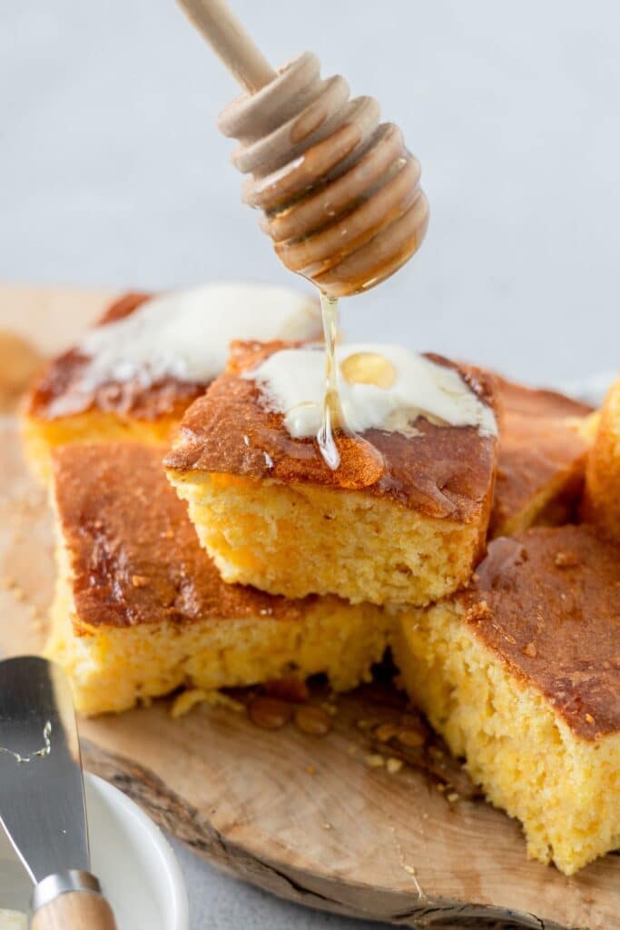 cornbread made in an air fryer