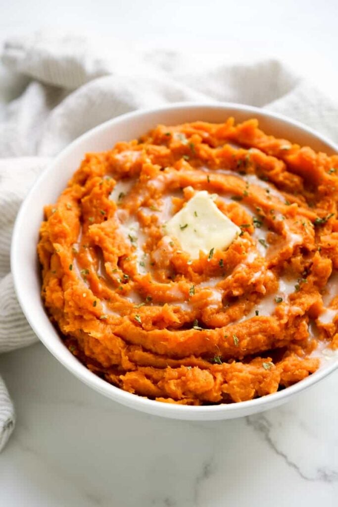 cinnamon brown sugar mashed sweet potatoes