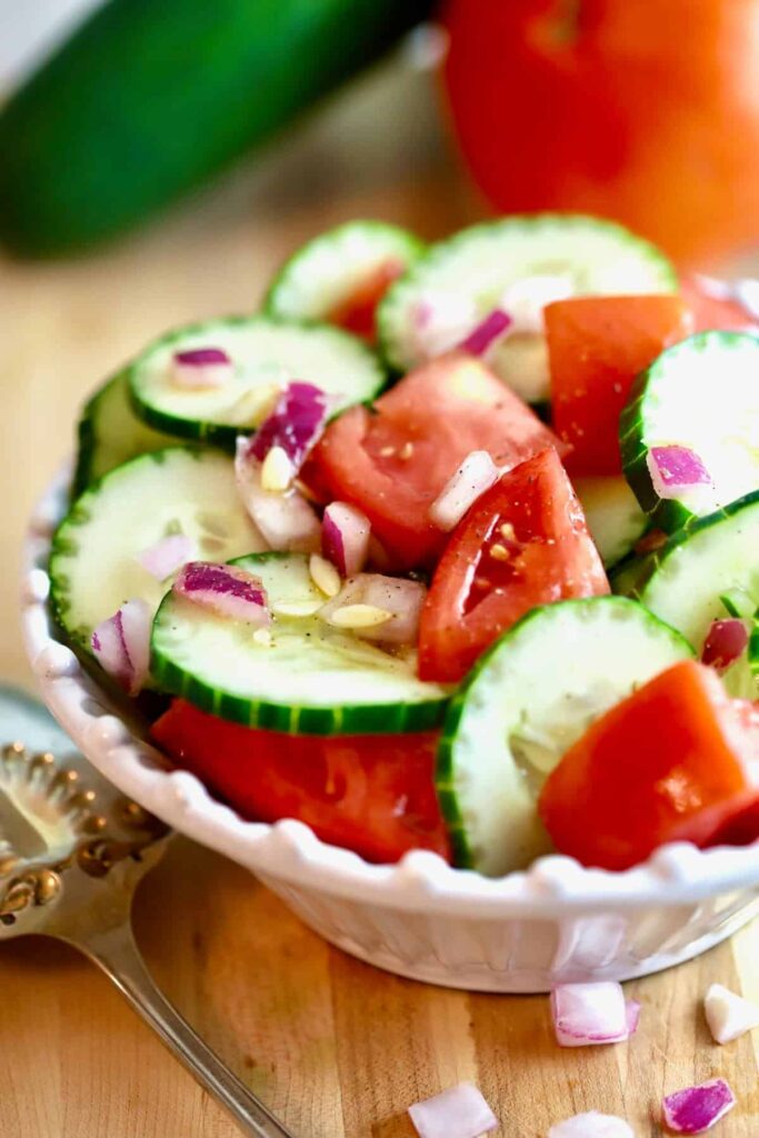 southern cucumber and tomato salad