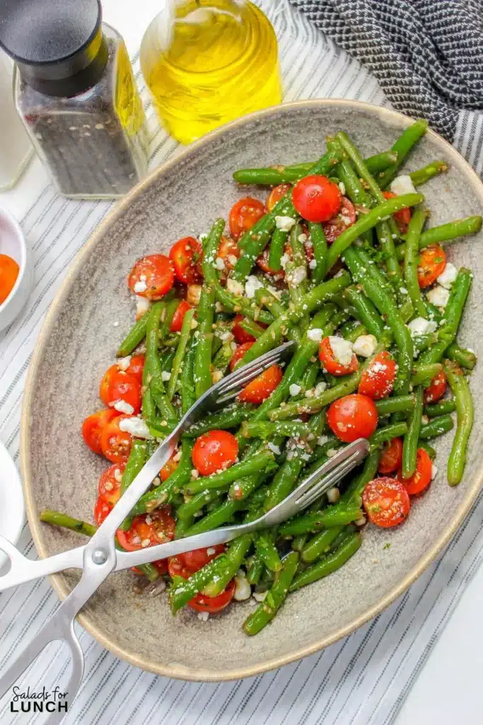 red and green bean salad for christmas