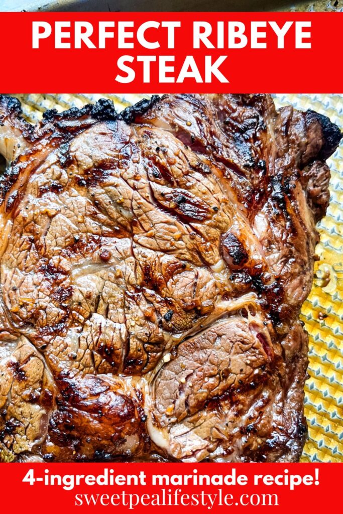 perfectly grilled ribeye steak