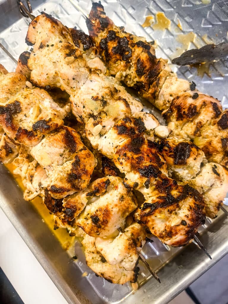 how to skewer chicken for kebabs