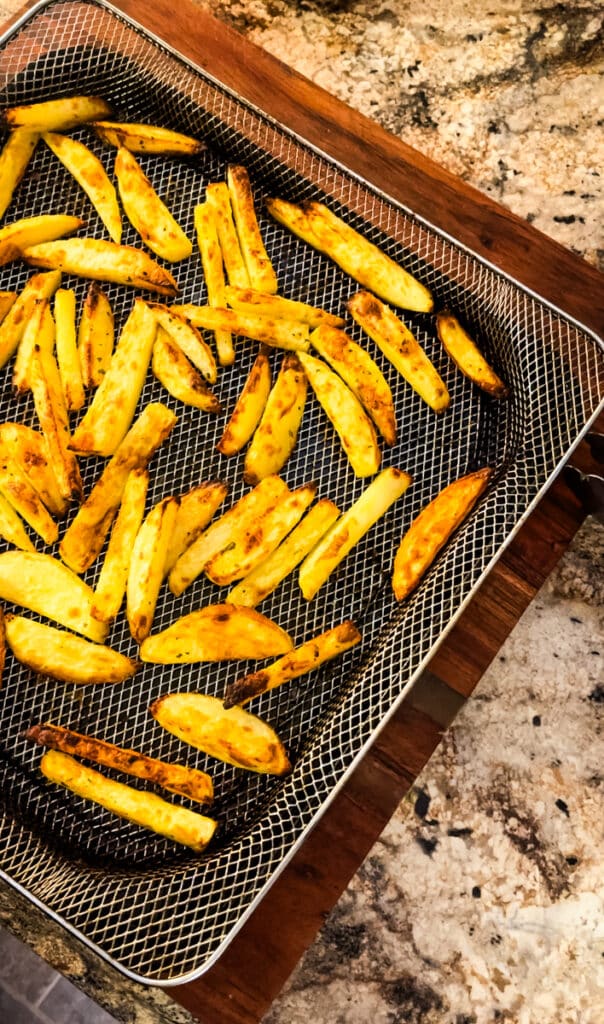 crispy air fryer french fries from a ninja air fryer