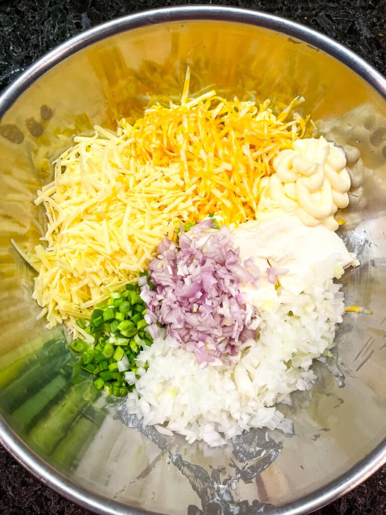 ingredients for onion cheese ball 
