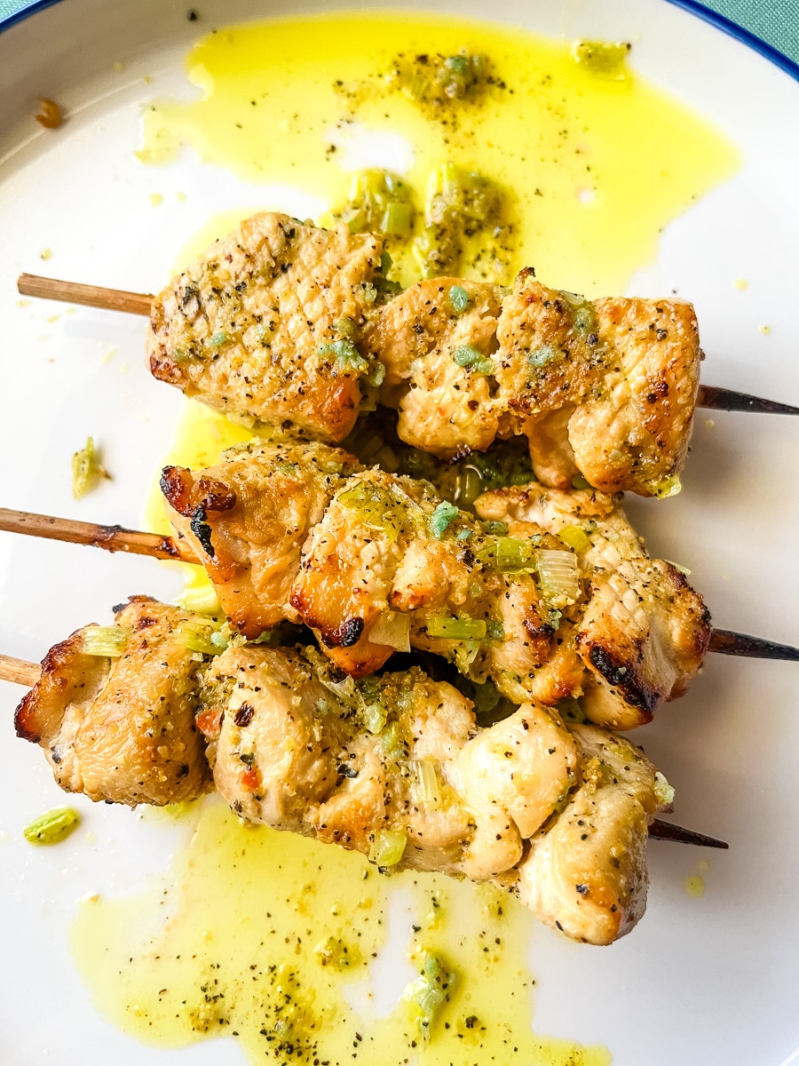 Air Fryer Mediterranean Chicken Skewers (Easy Recipe)