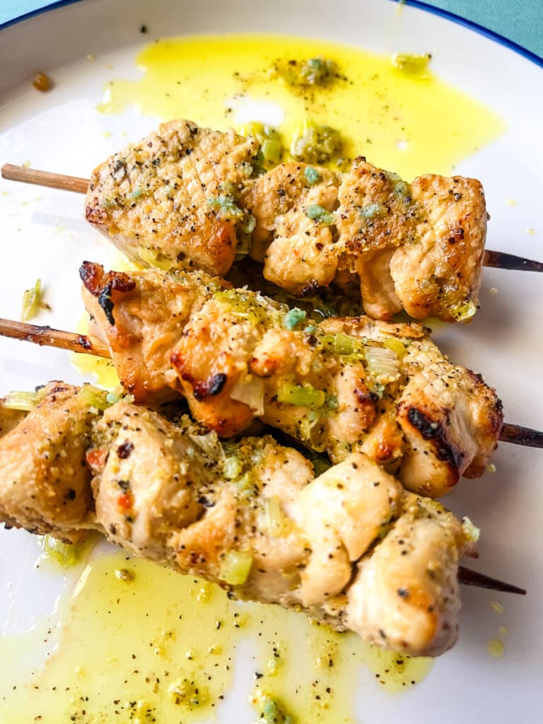 lemon pepper chicken kebabs