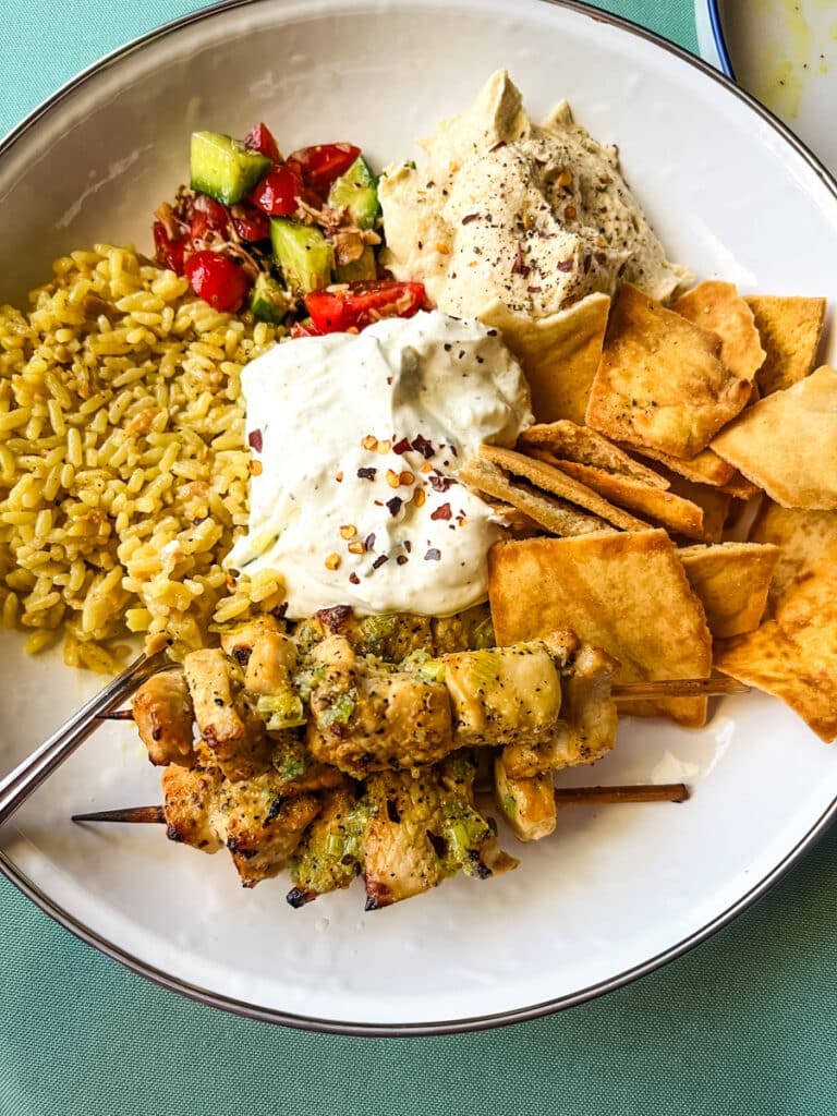 mediterranean rice bowl dinner idea