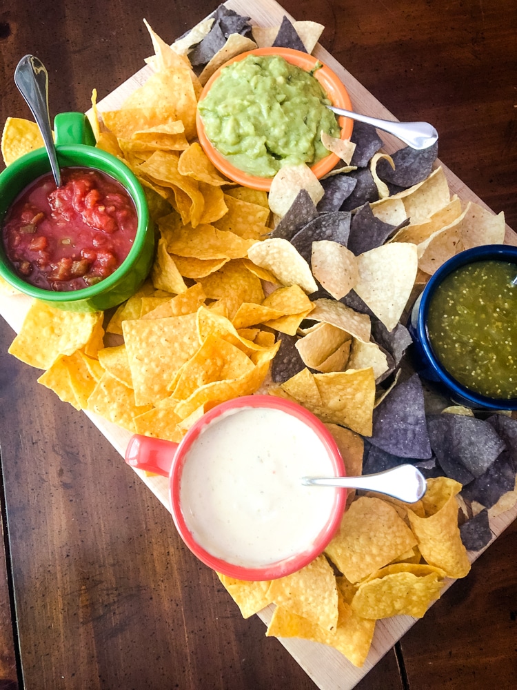 salsa bar for appetizers 