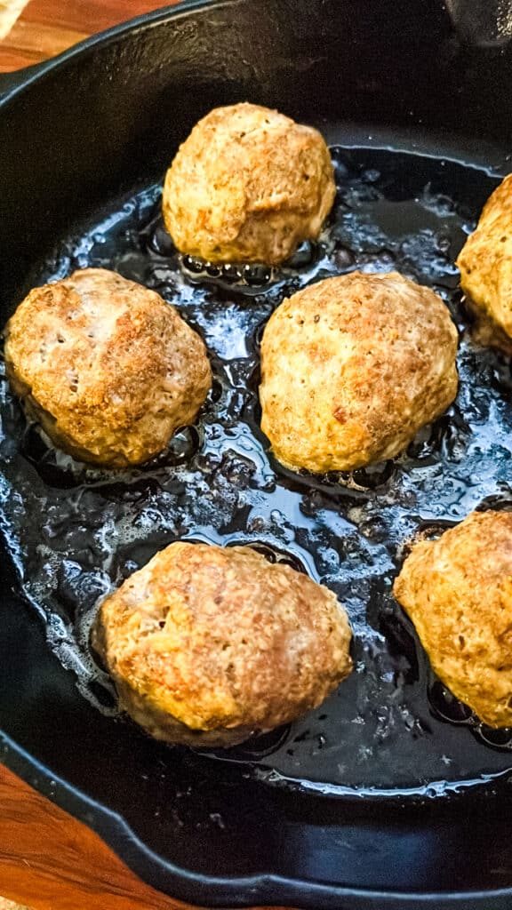 skillet baked meatballs