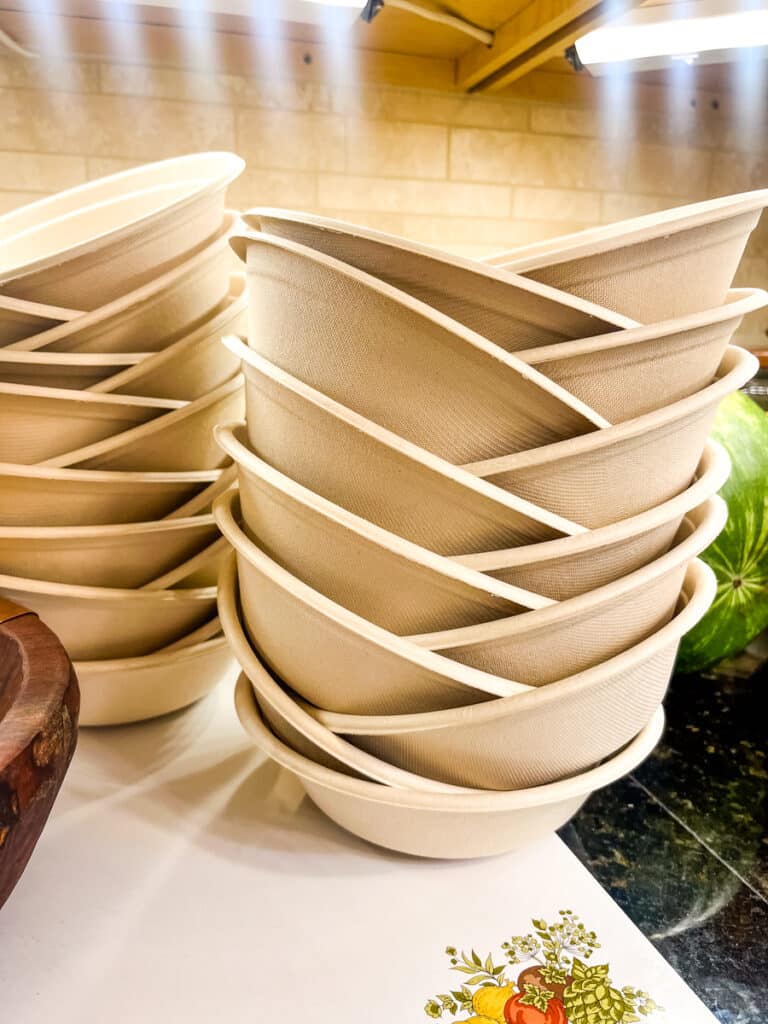 compostable bowls for a party