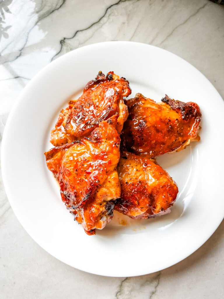 baked buffalo chicken thighs
