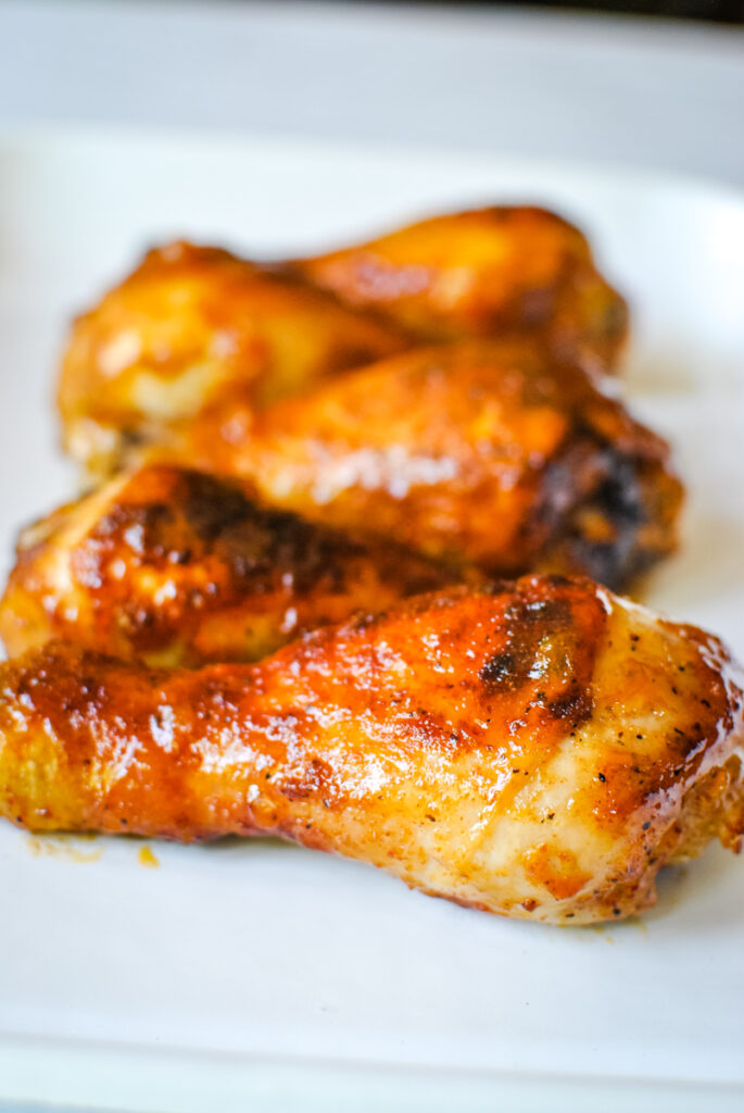 baked chicken with a sweet and spicy glaze