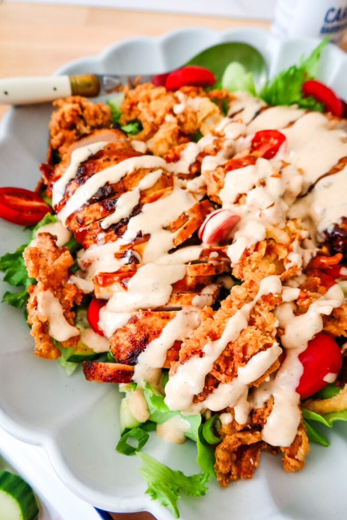 BBQ Ranch Dressing over a BBQ Chicken Salad