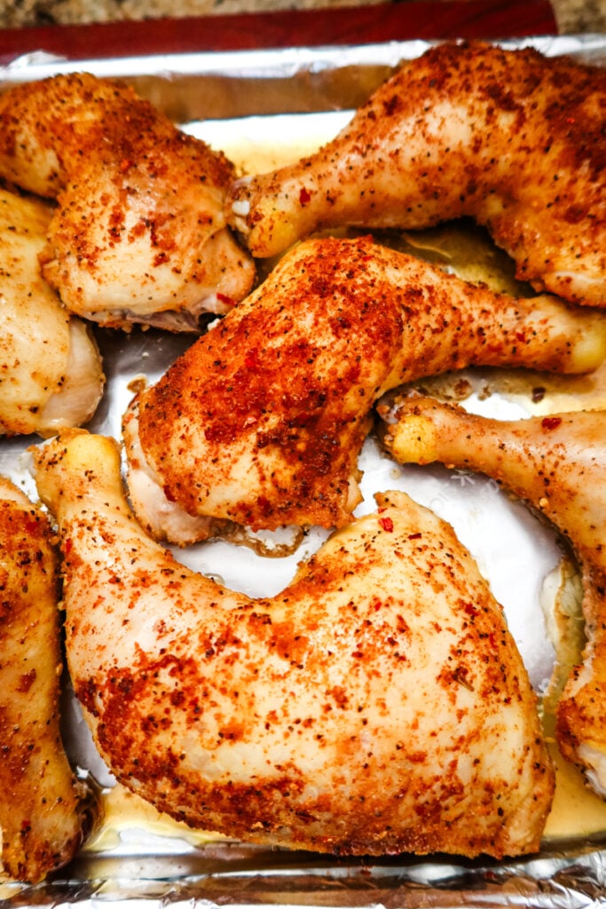 marinating chicken legs in bbq seasoning