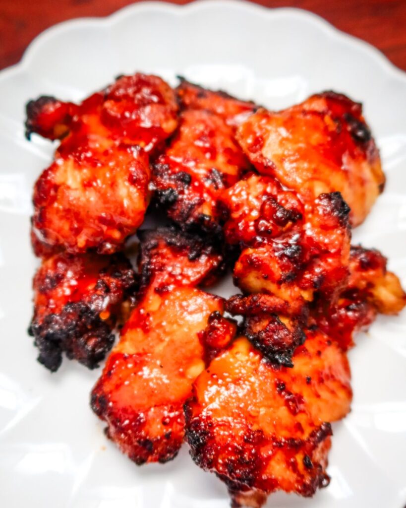 Air fryer chicken thighs with spicy-sweet Sugar Daddy seasoning for game day grub