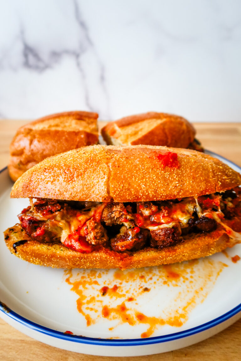 Exploding Meatball Sub Smashed Meatball Subs - Sweetpea Lifestyle
