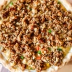 leftover chicken pot pie with stuffing topping