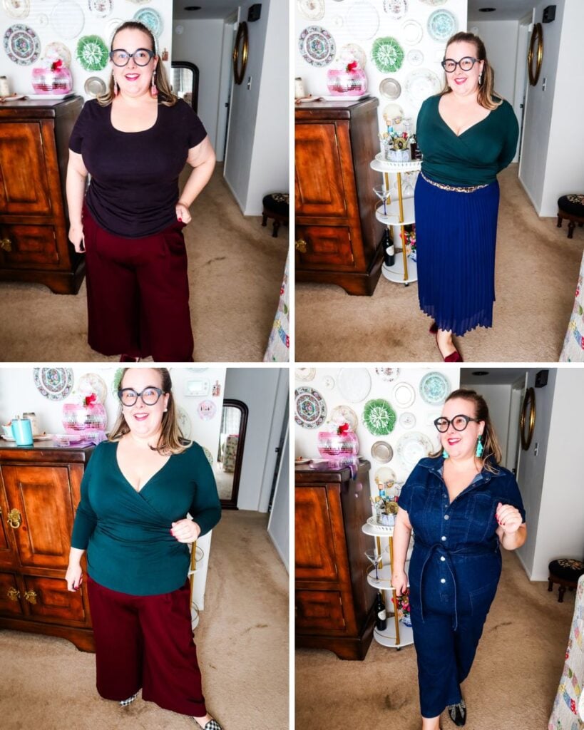 Universal Standard Try-On: Denim Jumpsuit, Wide Leg Pants & Two-Way Top