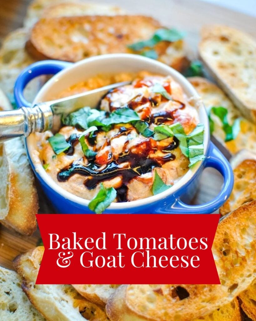Baked Tomatoes and Goat Cheese Dip | Easy Dip Recipe for Christmas