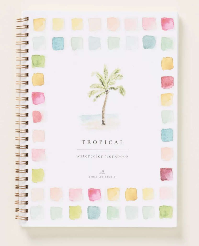tropical watercolor workbook from emily lex